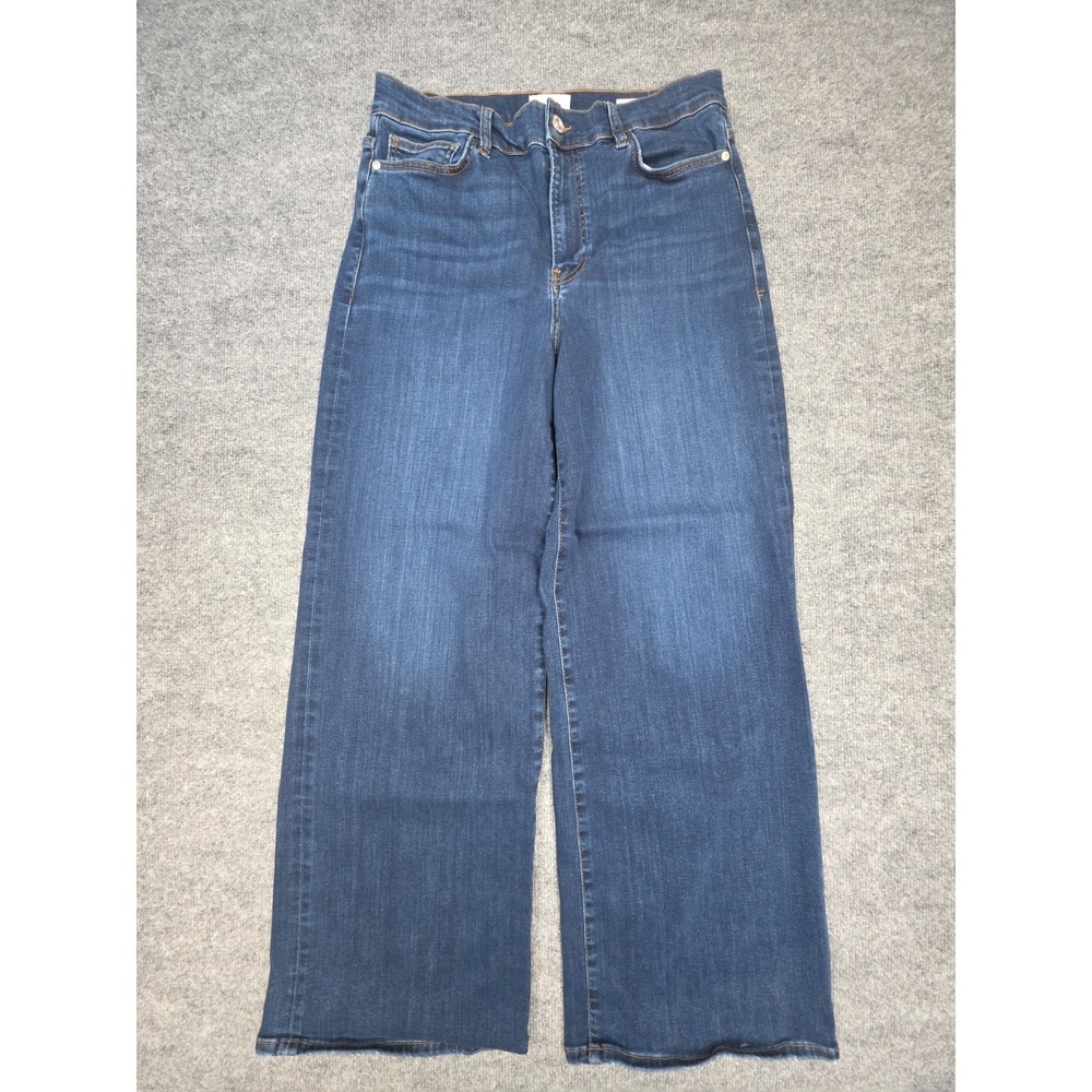 FRAME Le Slim Palazzo Jeans Women's 31 Blue Wide Leg Flare